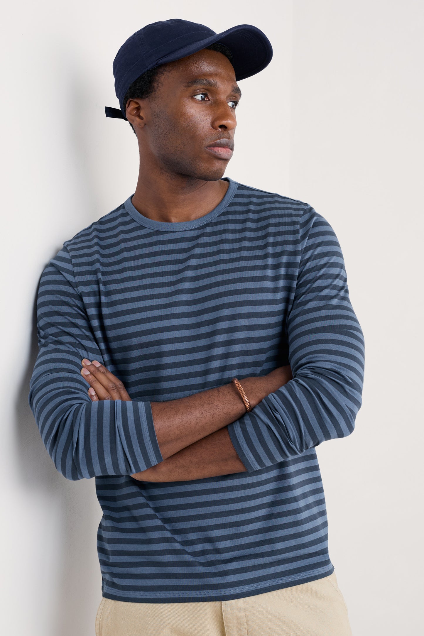 Men's Crew Neck Sailor Shirt in GOTS-Certified Organic Cotton
