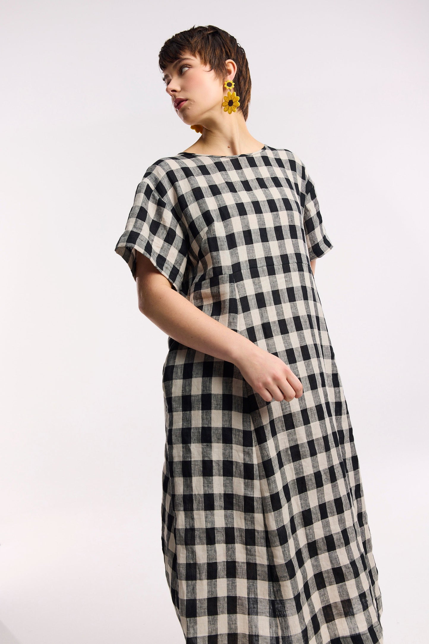 Laneway Check Midi Dress